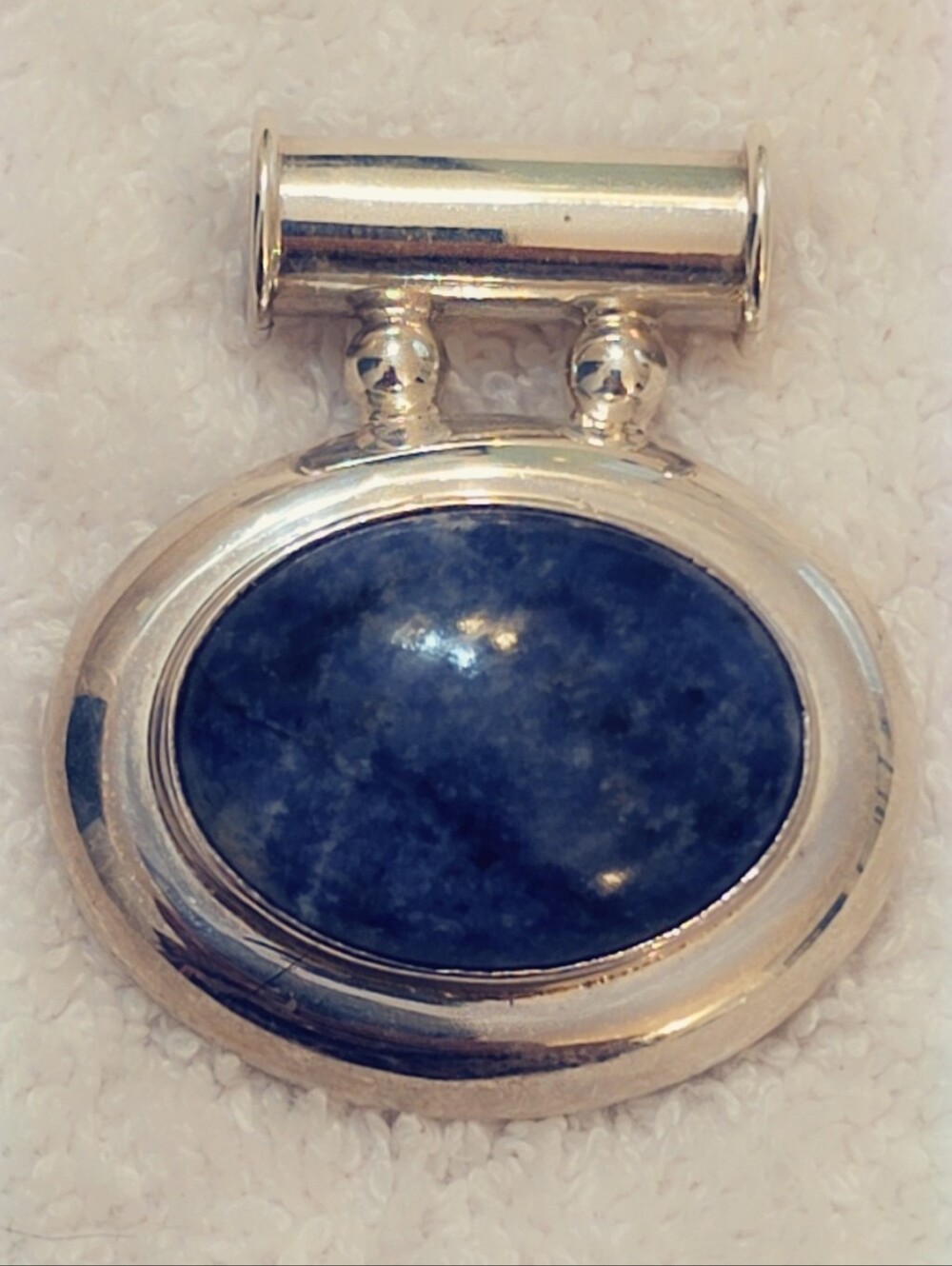 Estate Pendant XL Sodalite Sterling Silver 925